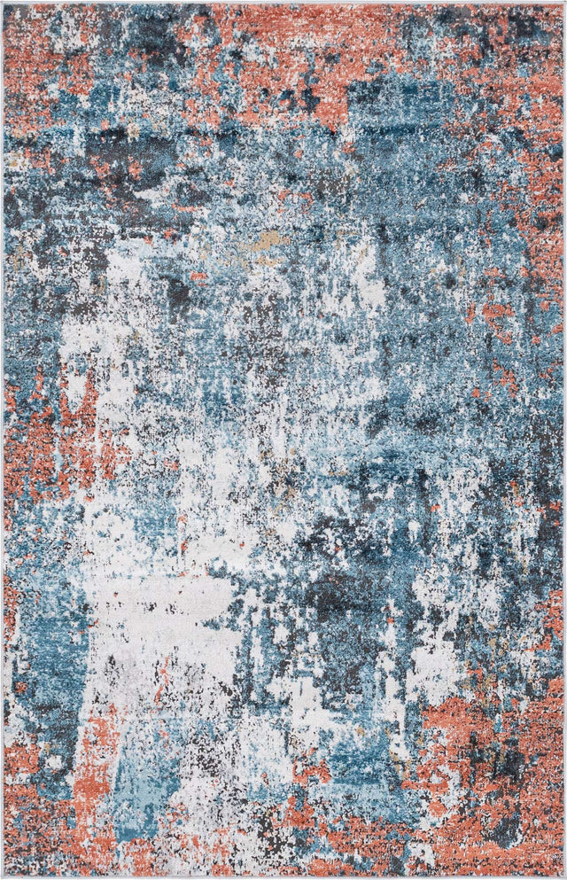 Multicolor 5' 1 x 8' Leipzig Rectangle Area Rug 75% Polypropylene & 25% Polyester Modern Contemporary Carpet for Kitchens, Bedroom, Living Room Home Decor for Sale at Rug Engine