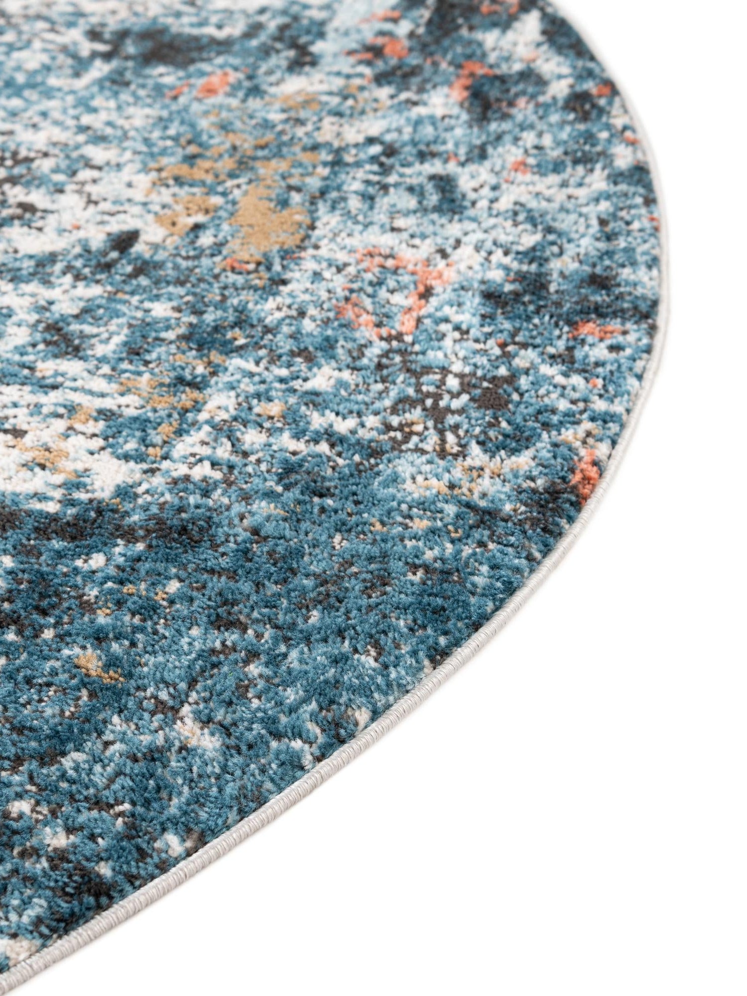 Multicolor 6' 1 x 6' 1 Leipzig Round Area Rug 75% Polypropylene & 25% Polyester Modern Contemporary Carpet for Kitchens, Bedroom, Living Room Home Decor for Sale at Rug Engine