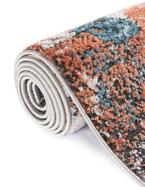 Multicolor 3' 3 x 3' 3 Leipzig Round Area Rug 75% Polypropylene & 25% Polyester Modern Contemporary Carpet for Kitchens, Bedroom, Living Room Home Decor for Sale at Rug Engine