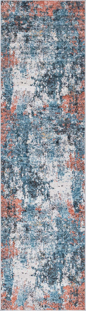 Multicolor 2' 7 x 10' Leipzig Runner Area Rug 75% Polypropylene & 25% Polyester Modern Contemporary Carpet for Kitchens, Bedroom, Living Room Home Decor for Sale at Rug Engine