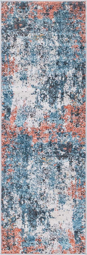 Multicolor 2' 2 x 6' 1 Leipzig Runner Area Rug 75% Polypropylene & 25% Polyester Modern Contemporary Carpet for Kitchens, Bedroom, Living Room Home Decor for Sale at Rug Engine