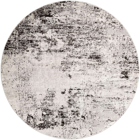 Gray 7' 1 x 7' 1 Leipzig Round Area Rug 75% Polypropylene & 25% Polyester Modern Contemporary Carpet for Kitchens, Bedroom, Living Room Home Decor for Sale at Rug Engine