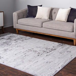 Gray 6' 1 x 9' Leipzig Rectangle Area Rug 75% Polypropylene & 25% Polyester Modern Contemporary Carpet for Kitchens, Bedroom, Living Room Home Decor for Sale at Rug Engine