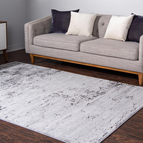 Gray 6' 1 x 9' Leipzig Rectangle Area Rug 75% Polypropylene & 25% Polyester Modern Contemporary Carpet for Kitchens, Bedroom, Living Room Home Decor for Sale at Rug Engine