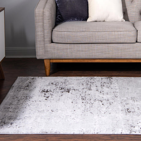Gray 8' x 10' Leipzig Rectangle Area Rug 75% Polypropylene & 25% Polyester Modern Contemporary Carpet for Kitchens, Bedroom, Living Room Home Decor for Sale at Rug Engine