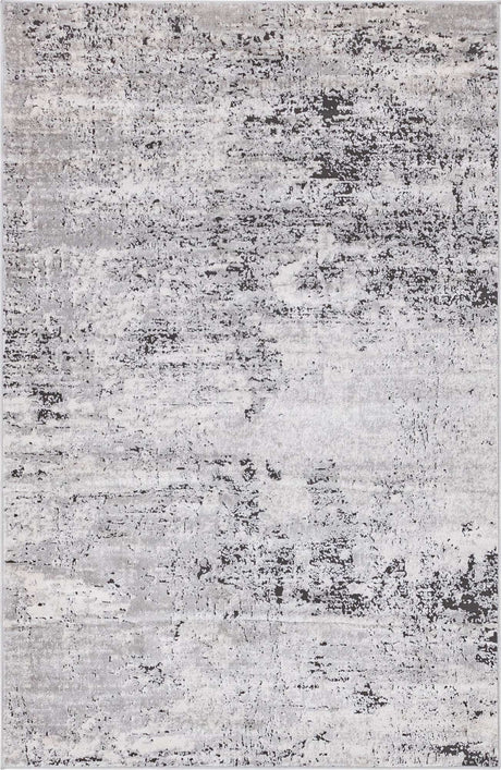 Gray 5' 1 x 8' Leipzig Rectangle Area Rug 75% Polypropylene & 25% Polyester Modern Contemporary Carpet for Kitchens, Bedroom, Living Room Home Decor for Sale at Rug Engine