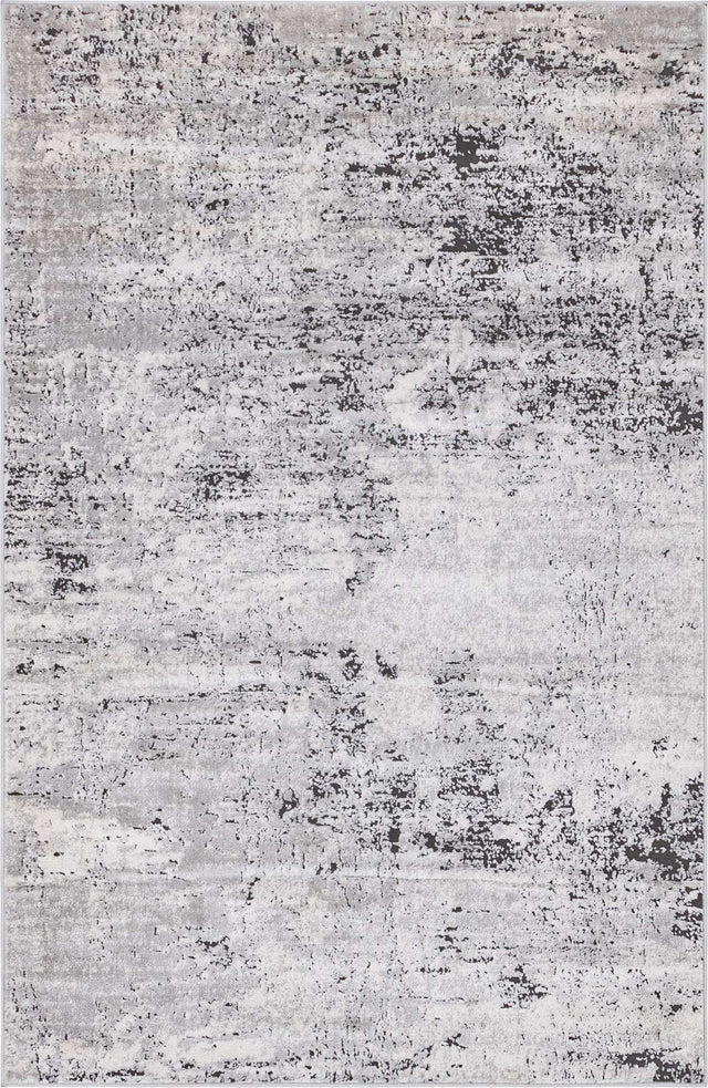 Gray 5' 1 x 8' Leipzig Rectangle Area Rug 75% Polypropylene & 25% Polyester Modern Contemporary Carpet for Kitchens, Bedroom, Living Room Home Decor for Sale at Rug Engine
