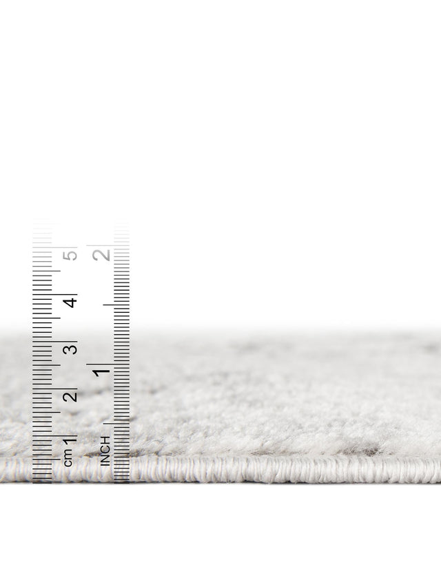 Gray 4' 1 x 4' 1 Leipzig Round Area Rug 75% Polypropylene & 25% Polyester Modern Contemporary Carpet for Kitchens, Bedroom, Living Room Home Decor for Sale at Rug Engine