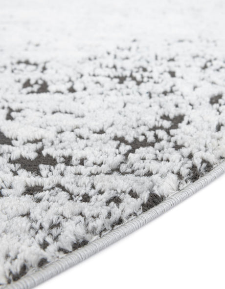 Gray 4' 1 x 4' 1 Leipzig Round Area Rug 75% Polypropylene & 25% Polyester Modern Contemporary Carpet for Kitchens, Bedroom, Living Room Home Decor for Sale at Rug Engine
