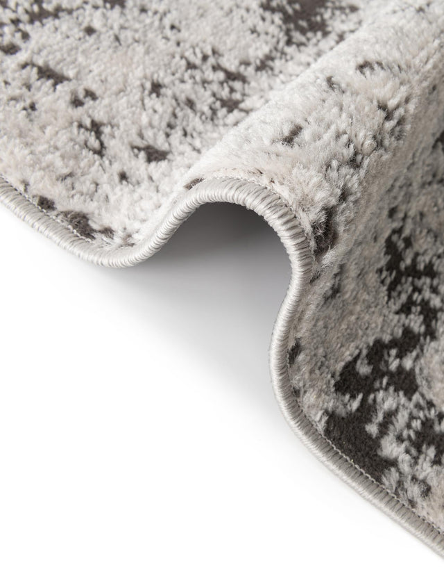 Gray 4' 1 x 4' 1 Leipzig Round Area Rug 75% Polypropylene & 25% Polyester Modern Contemporary Carpet for Kitchens, Bedroom, Living Room Home Decor for Sale at Rug Engine