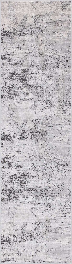 Gray 2' 7 x 10' Leipzig Runner Area Rug 75% Polypropylene & 25% Polyester Modern Contemporary Carpet for Kitchens, Bedroom, Living Room Home Decor for Sale at Rug Engine