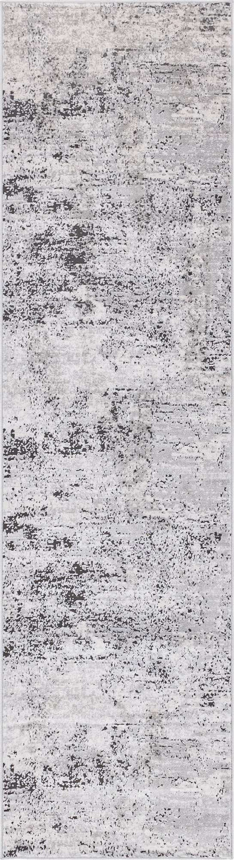 Gray 2' 7 x 10' Leipzig Runner Area Rug 75% Polypropylene & 25% Polyester Modern Contemporary Carpet for Kitchens, Bedroom, Living Room Home Decor for Sale at Rug Engine