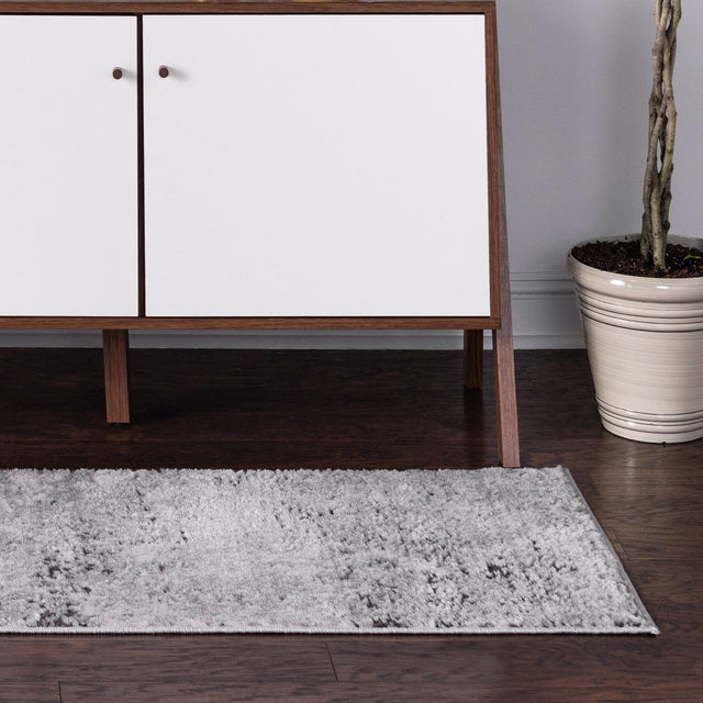Gray 2' x 8' Leipzig Runner Area Rug 75% Polypropylene & 25% Polyester Modern Contemporary Carpet for Kitchens, Bedroom, Living Room Home Decor for Sale at Rug Engine