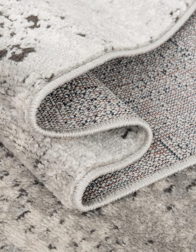 Gray 2' 7 x 10' Leipzig Runner Area Rug 75% Polypropylene & 25% Polyester Modern Contemporary Carpet for Kitchens, Bedroom, Living Room Home Decor for Sale at Rug Engine
