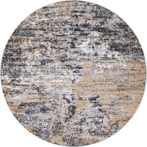 Beige 7' 1 x 7' 1 Leipzig Round Area Rug 75% Polypropylene & 25% Polyester Modern Contemporary Carpet for Kitchens, Bedroom, Living Room Home Decor for Sale at Rug Engine