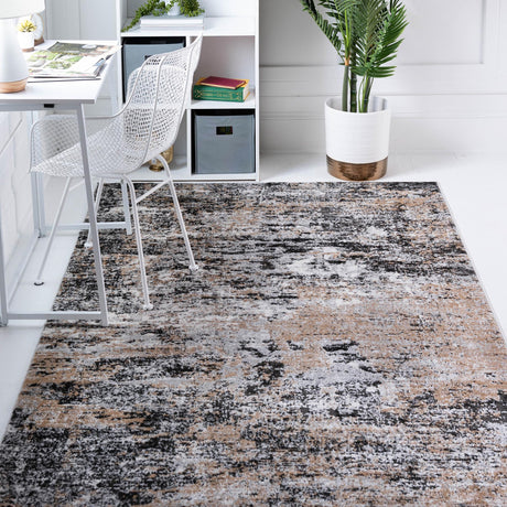 Beige 4' x 6' Leipzig Rectangle Area Rug 75% Polypropylene & 25% Polyester Modern Contemporary Carpet for Kitchens, Bedroom, Living Room Home Decor for Sale at Rug Engine