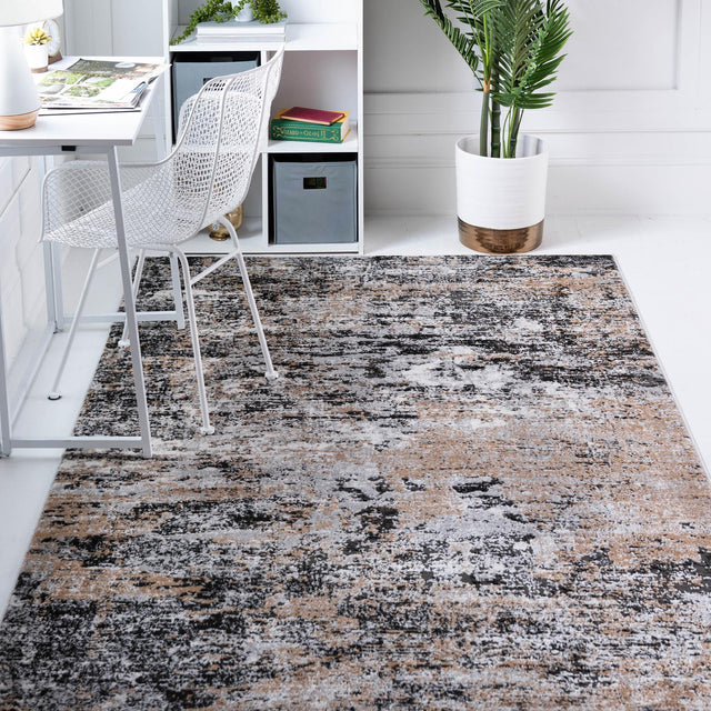 Beige 4' x 6' Leipzig Rectangle Area Rug 75% Polypropylene & 25% Polyester Modern Contemporary Carpet for Kitchens, Bedroom, Living Room Home Decor for Sale at Rug Engine