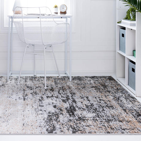 Beige 4' x 6' Leipzig Rectangle Area Rug 75% Polypropylene & 25% Polyester Modern Contemporary Carpet for Kitchens, Bedroom, Living Room Home Decor for Sale at Rug Engine
