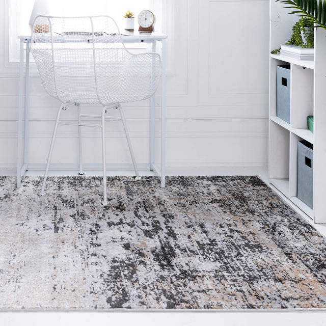 Beige 4' x 6' Leipzig Rectangle Area Rug 75% Polypropylene & 25% Polyester Modern Contemporary Carpet for Kitchens, Bedroom, Living Room Home Decor for Sale at Rug Engine
