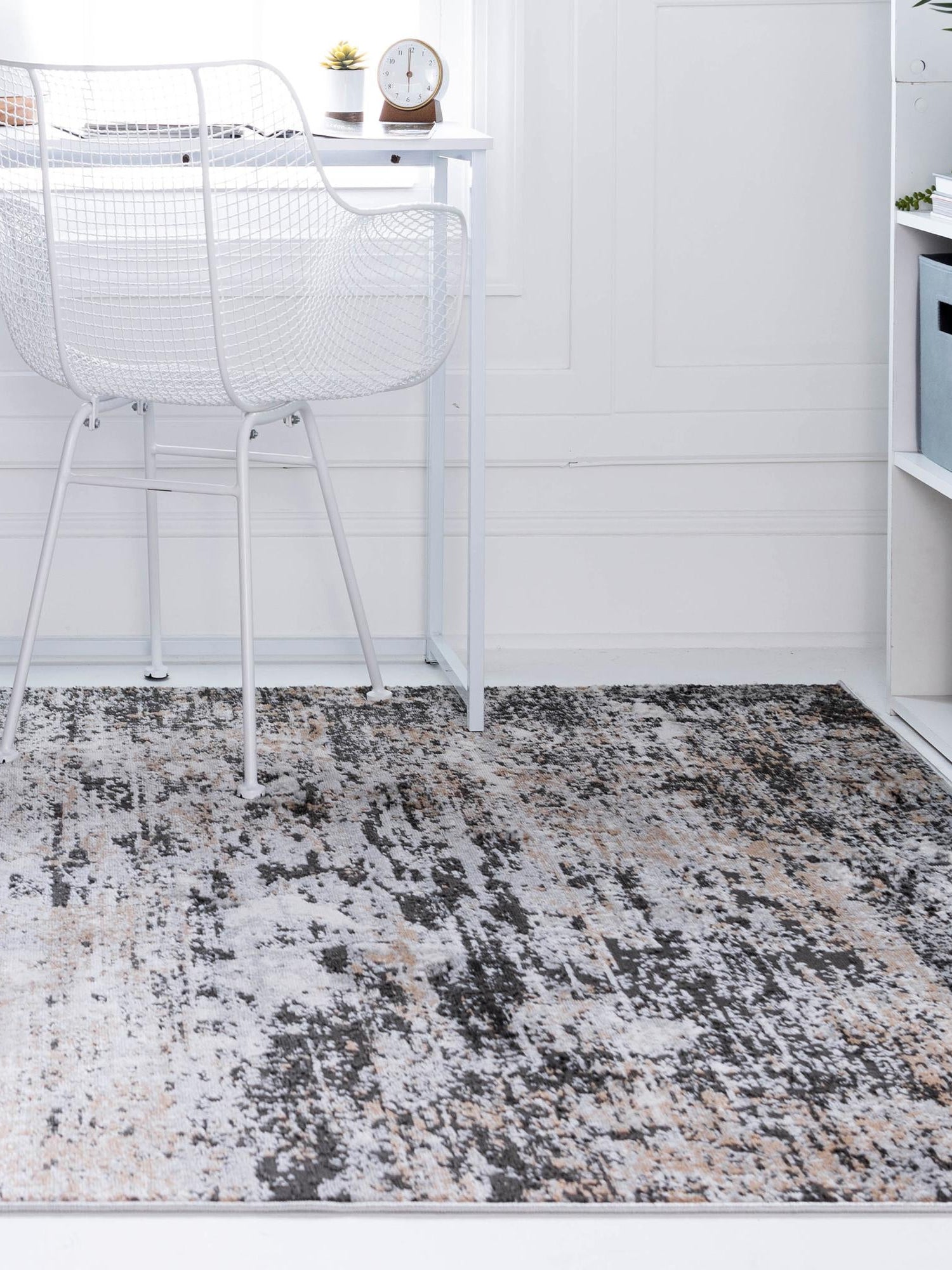 Beige 8' x 10' Leipzig Rectangle Area Rug 75% Polypropylene & 25% Polyester Modern Contemporary Carpet for Kitchens, Bedroom, Living Room Home Decor for Sale at Rug Engine