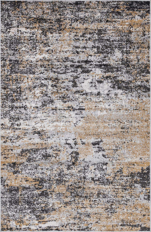 Beige 5' 1 x 8' Leipzig Rectangle Area Rug 75% Polypropylene & 25% Polyester Modern Contemporary Carpet for Kitchens, Bedroom, Living Room Home Decor for Sale at Rug Engine