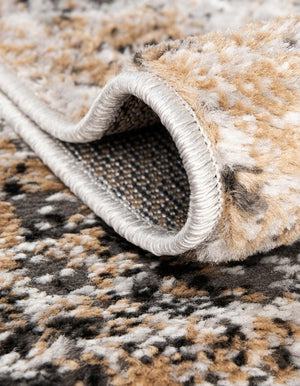 Beige 5' 3 x 5' 3 Leipzig Round Area Rug 75% Polypropylene & 25% Polyester Modern Contemporary Carpet for Kitchens, Bedroom, Living Room Home Decor for Sale at Rug Engine