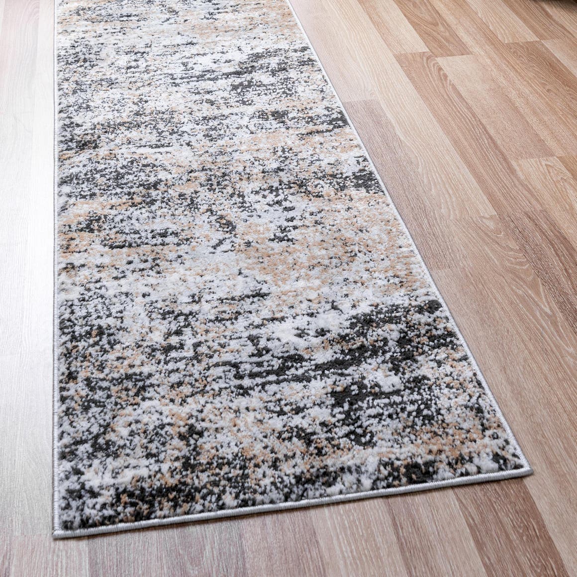 Beige 2' 7 x 13' Leipzig Runner Area Rug 75% Polypropylene & 25% Polyester Modern Contemporary Carpet for Kitchens, Bedroom, Living Room Home Decor for Sale at Rug Engine