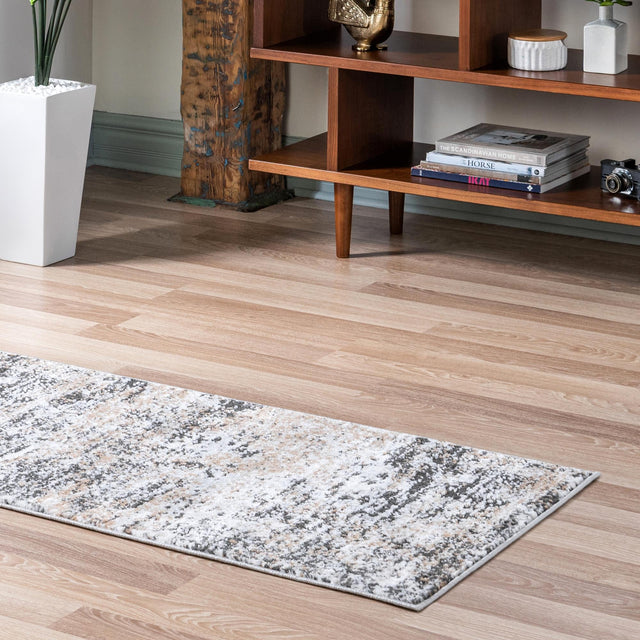 Beige 2' 2 x 6' 1 Leipzig Runner Area Rug 75% Polypropylene & 25% Polyester Modern Contemporary Carpet for Kitchens, Bedroom, Living Room Home Decor for Sale at Rug Engine