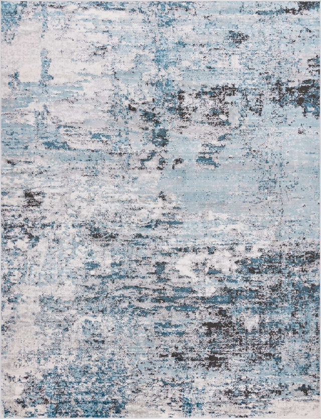 Blue 9' x 12' 2 Leipzig Rectangle Area Rug 75% Polypropylene & 25% Polyester Modern Contemporary Carpet for Kitchens, Bedroom, Living Room Home Decor for Sale at Rug Engine