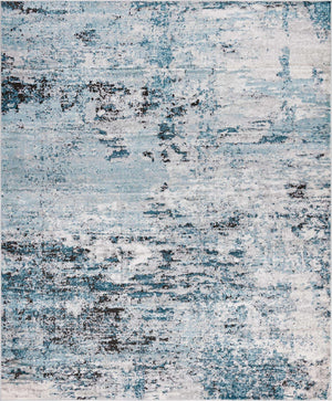 Blue 8' x 10' Leipzig Rectangle Area Rug 75% Polypropylene & 25% Polyester Modern Contemporary Carpet for Kitchens, Bedroom, Living Room Home Decor for Sale at Rug Engine