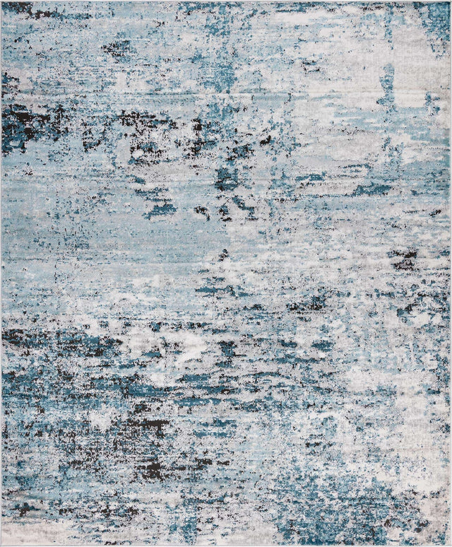 Blue 8' x 10' Leipzig Rectangle Area Rug 75% Polypropylene & 25% Polyester Modern Contemporary Carpet for Kitchens, Bedroom, Living Room Home Decor for Sale at Rug Engine