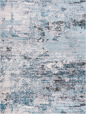 Blue 8' x 11' Leipzig Rectangle Area Rug 75% Polypropylene & 25% Polyester Modern Contemporary Carpet for Kitchens, Bedroom, Living Room Home Decor for Sale at Rug Engine