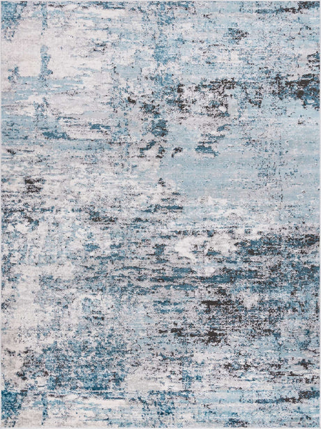 Blue 8' x 11' Leipzig Rectangle Area Rug 75% Polypropylene & 25% Polyester Modern Contemporary Carpet for Kitchens, Bedroom, Living Room Home Decor for Sale at Rug Engine