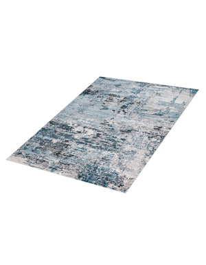 Blue 7' 1 x 10' Leipzig Rectangle Area Rug 75% Polypropylene & 25% Polyester Modern Contemporary Carpet for Kitchens, Bedroom, Living Room Home Decor for Sale at Rug Engine