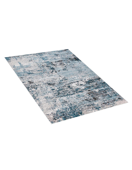 Blue 7' 1 x 10' Leipzig Rectangle Area Rug 75% Polypropylene & 25% Polyester Modern Contemporary Carpet for Kitchens, Bedroom, Living Room Home Decor for Sale at Rug Engine