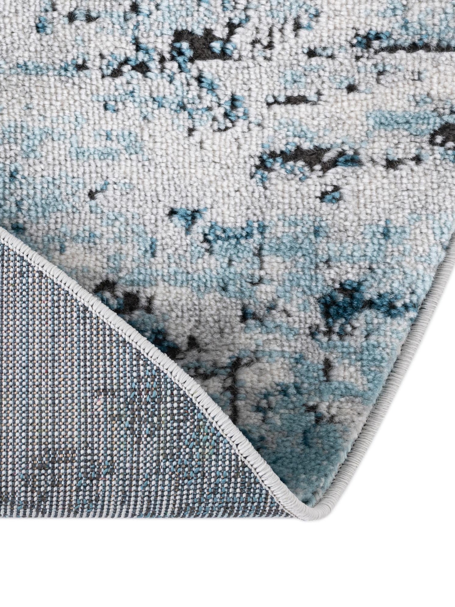 Blue 7' 10 x 7' 10 Leipzig Round Area Rug 75% Polypropylene & 25% Polyester Modern Contemporary Carpet for Kitchens, Bedroom, Living Room Home Decor for Sale at Rug Engine