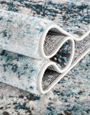 Blue 3' 3 x 3' 3 Leipzig Round Area Rug 75% Polypropylene & 25% Polyester Modern Contemporary Carpet for Kitchens, Bedroom, Living Room Home Decor for Sale at Rug Engine