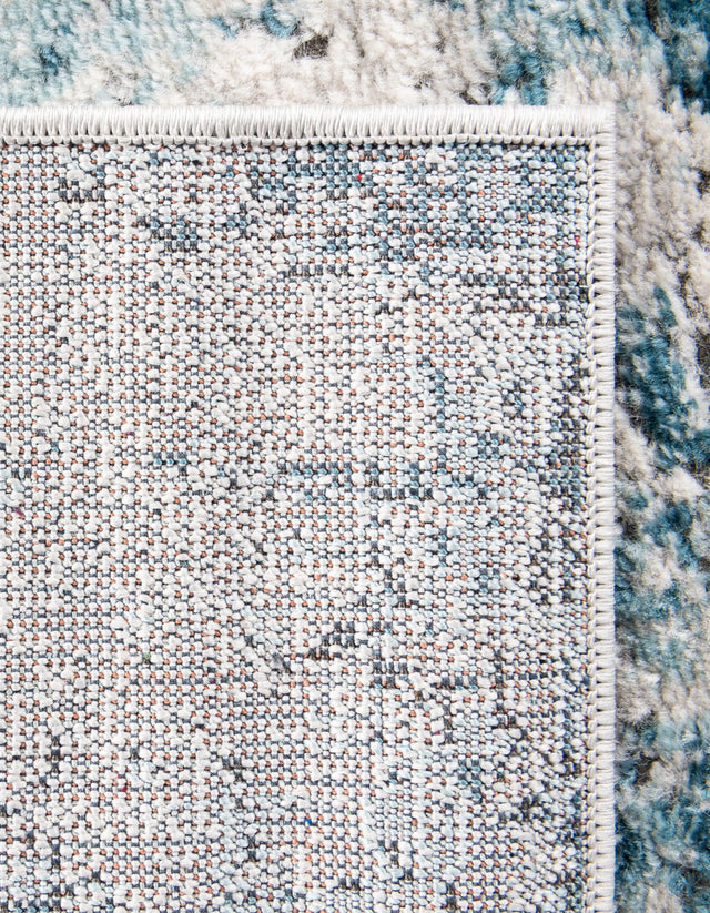 Blue 2' 7 x 13' Leipzig Runner Area Rug 75% Polypropylene & 25% Polyester Modern Contemporary Carpet for Kitchens, Bedroom, Living Room Home Decor for Sale at Rug Engine