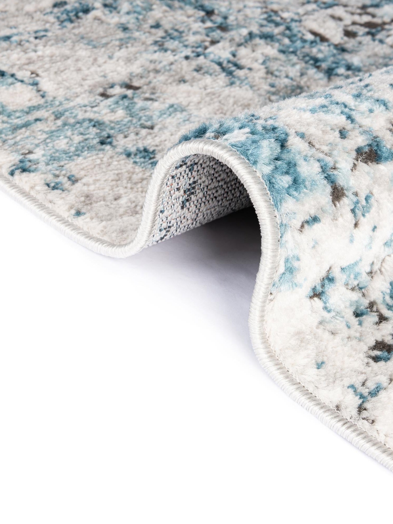 Blue 2' 7 x 13' Leipzig Runner Area Rug 75% Polypropylene & 25% Polyester Modern Contemporary Carpet for Kitchens, Bedroom, Living Room Home Decor for Sale at Rug Engine