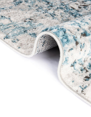 Blue 2' 7 x 13' Leipzig Runner Area Rug 75% Polypropylene & 25% Polyester Modern Contemporary Carpet for Kitchens, Bedroom, Living Room Home Decor for Sale at Rug Engine