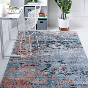 Multicolor 7' 1 x 10' Leipzig Rectangle Area Rug 75% Polypropylene & 25% Polyester Modern Contemporary Carpet for Kitchens, Bedroom, Living Room Home Decor for Sale at Rug Engine