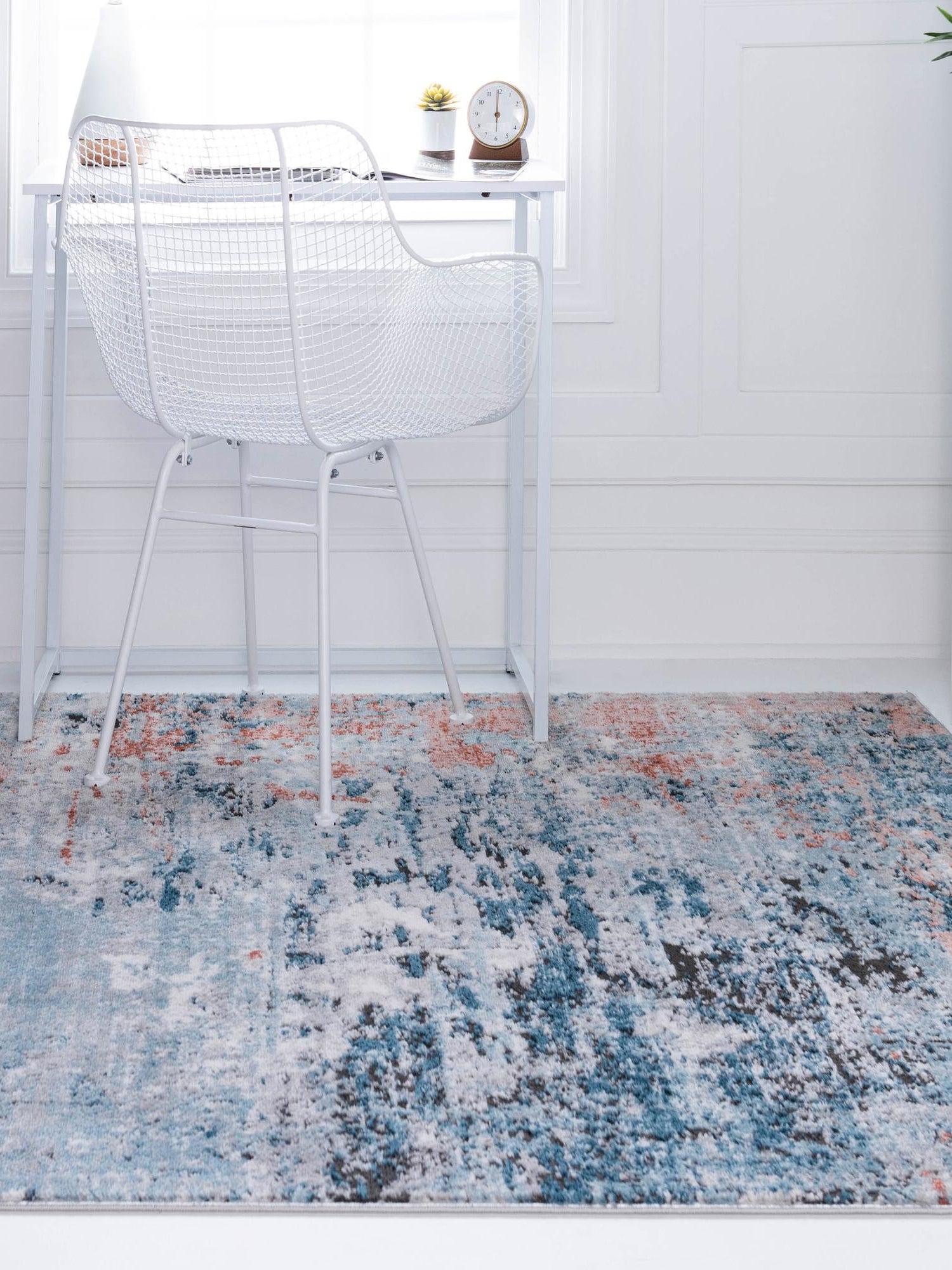 Multicolor 7' 1 x 10' Leipzig Rectangle Area Rug 75% Polypropylene & 25% Polyester Modern Contemporary Carpet for Kitchens, Bedroom, Living Room Home Decor for Sale at Rug Engine