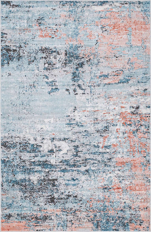 Multicolor 5' 1 x 8' Leipzig Rectangle Area Rug 75% Polypropylene & 25% Polyester Modern Contemporary Carpet for Kitchens, Bedroom, Living Room Home Decor for Sale at Rug Engine