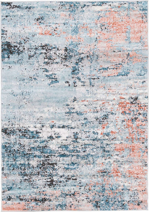 Multicolor 4' 1 x 6' 1 Leipzig Rectangle Area Rug 75% Polypropylene & 25% Polyester Modern Contemporary Carpet for Kitchens, Bedroom, Living Room Home Decor for Sale at Rug Engine
