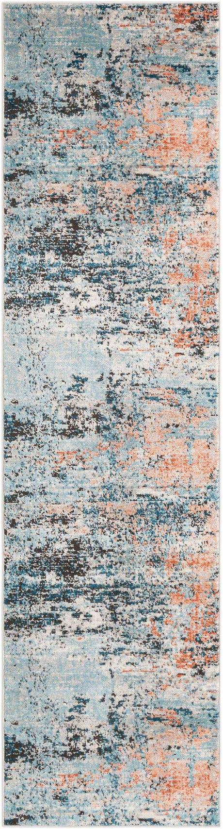 Multicolor 2' 7 x 10' Leipzig Runner Area Rug 75% Polypropylene & 25% Polyester Modern Contemporary Carpet for Kitchens, Bedroom, Living Room Home Decor for Sale at Rug Engine