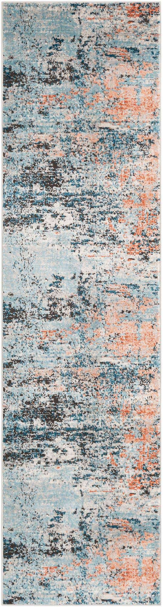 Multicolor 2' 7 x 10' Leipzig Runner Area Rug 75% Polypropylene & 25% Polyester Modern Contemporary Carpet for Kitchens, Bedroom, Living Room Home Decor for Sale at Rug Engine
