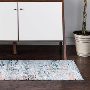 Multicolor 2' 7 x 10' Leipzig Runner Area Rug 75% Polypropylene & 25% Polyester Modern Contemporary Carpet for Kitchens, Bedroom, Living Room Home Decor for Sale at Rug Engine