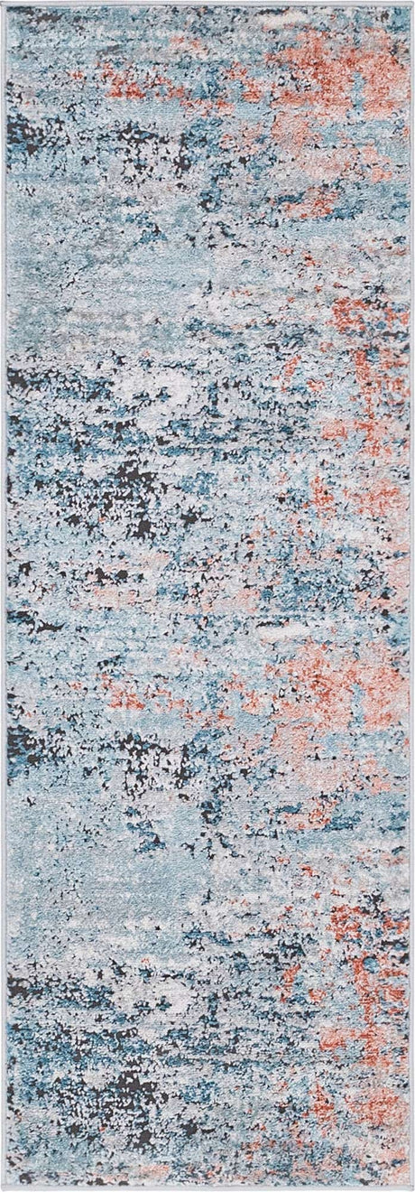 Multicolor 2' 2 x 6' 1 Leipzig Runner Area Rug 75% Polypropylene & 25% Polyester Modern Contemporary Carpet for Kitchens, Bedroom, Living Room Home Decor for Sale at Rug Engine