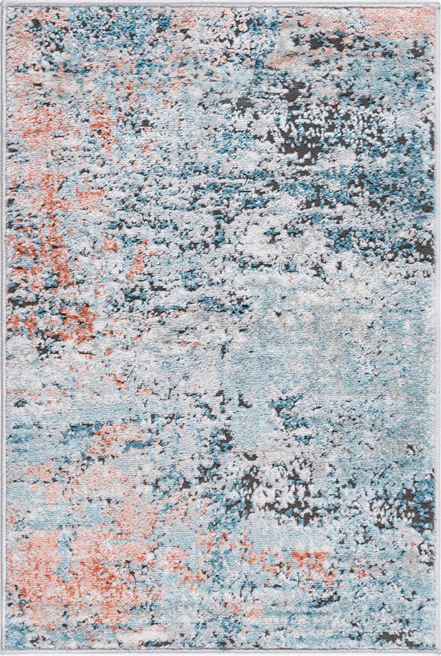 Multicolor 2' 2 x 3' 1 Leipzig Rectangle Area Rug 75% Polypropylene & 25% Polyester Modern Contemporary Carpet for Kitchens, Bedroom, Living Room Home Decor for Sale at Rug Engine