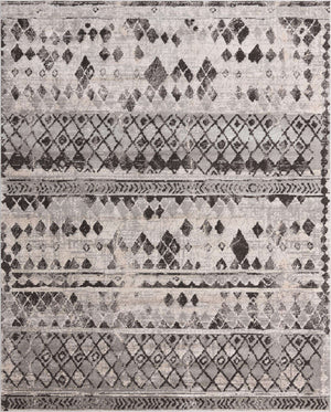Gray 8' x 10' Leipzig Rectangle Area Rug 75% Polypropylene & 25% Polyester Modern Contemporary Carpet for Kitchens, Bedroom, Living Room Home Decor for Sale at Rug Engine